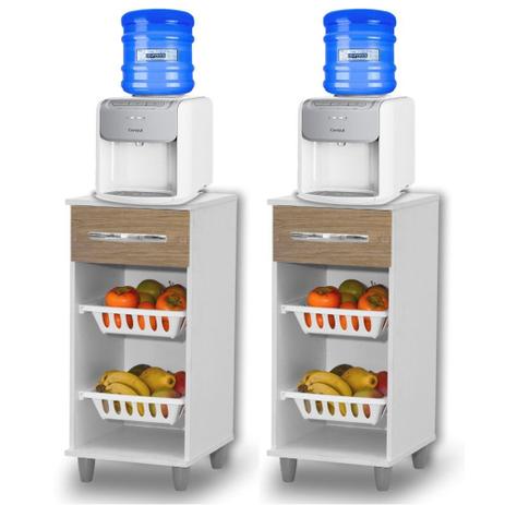 Kit 2 Balcões Multiuso com Fruteira Itália - Lumil Móveis Menor preço em Kit 2 Balcões Multiuso com Fruteira Itália - Lumil Móveis