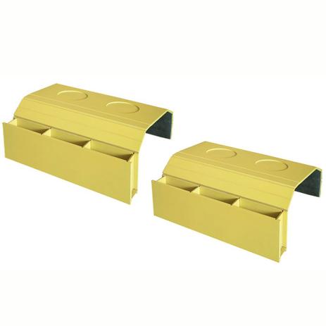 Kit 2 Bandejas Laqueada Para Sofá Porta Copos Com Porta Controle Amarelo - Lubrano decor Menor preço em Kit 2 Bandejas Laqueada Para Sofá Porta Copos Com Porta Controle Amarelo - Lubrano decor