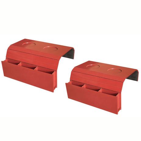 Kit 2 Bandejas Laqueada Para Sofá Porta Copos Com Porta Controle Vermelho - Lubrano decor Menor preço em Kit 2 Bandejas Laqueada Para Sofá Porta Copos Com Porta Controle Vermelho - Lubrano decor