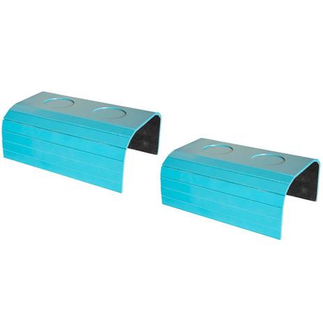 Kit 2 Bandejas Laqueada Porta Copos Para Braço de Sofá Azul Turquesa - Lubrano decor Menor preço em Kit 2 Bandejas Laqueada Porta Copos Para Braço de Sofá Azul Turquesa - Lubrano decor