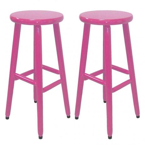 Kit 2 Banquetas Fixa de Madeira Banco Alto Country Rosa Para Cozinha - Flex mesas e cadeiras é boa?
