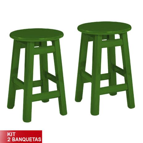 Kit 2 Banquetas Prisma Banco Baixo de Madeira Maciça Verde - Flex mesas e cadeiras Menor preço em Kit 2 Banquetas Prisma Banco Baixo de Madeira Maciça Verde - Flex mesas e cadeiras