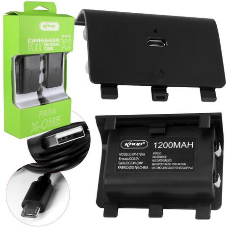 Kit 2 Baterias e Cabo Carregador para Controle XBOX ONE KNUP KP-5126A KP-5126A KNUP Menor preço em Kit 2 Baterias e Cabo Carregador para Controle XBOX ONE KNUP KP-5126A KP-5126A KNUP