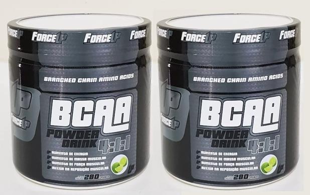 Kit 2 Bcaa Em Pó Powder Drink 4:1:1 Force Up 280g Menor preço em Kit 2 Bcaa Em Pó Powder Drink 4:1:1 Force Up 280g