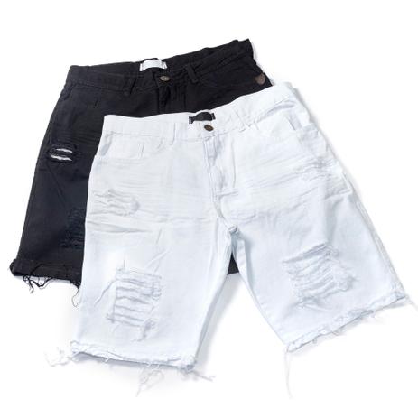Kit 2 Bermudas Short Masculina Jeans Destroyed Maravs Oferta Especial Menor preço em Kit 2 Bermudas Short Masculina Jeans Destroyed Maravs Oferta Especial