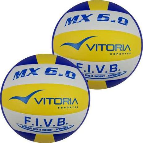 Kit 2 Bolas Volei Oficial Vitoria Mx 6.0 Pu - Vitoria esportes Menor preço em Kit 2 Bolas Volei Oficial Vitoria Mx 6.0 Pu - Vitoria esportes