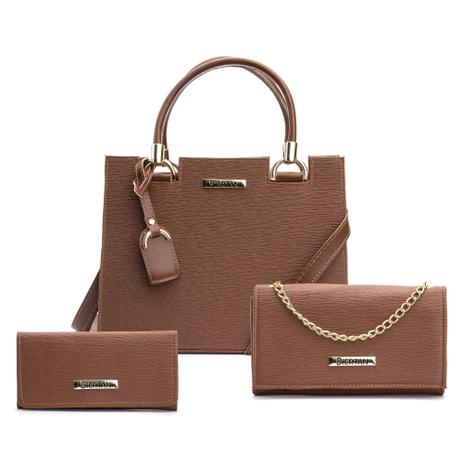 Kit 2 Bolsas Grande E Média + Carteira Grátis! - Biertan Bolsas Menor preço em Kit 2 Bolsas Grande E Média + Carteira Grátis! - Biertan Bolsas