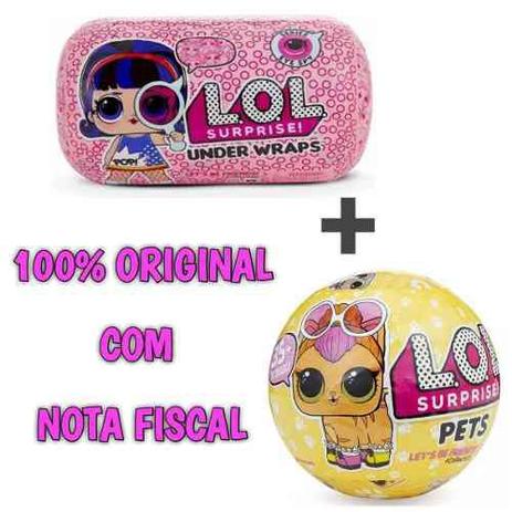 Kit 2 Bonecas Surpresa Lol - 1 Lol Under Wraps + 1 Lol Pets - Candide Menor preço em Kit 2 Bonecas Surpresa Lol - 1 Lol Under Wraps + 1 Lol Pets - Candide