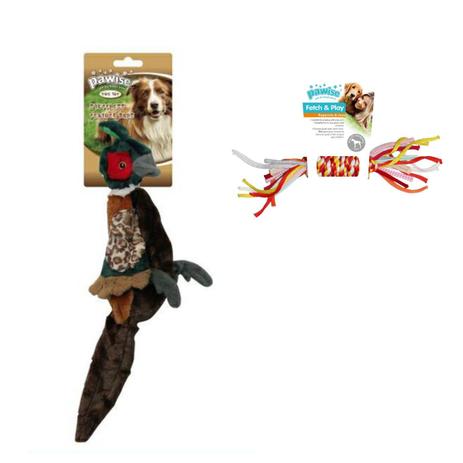 Kit 2 Brinquedos c/ Faisão Pelúcia e Corda p/ cachorro Pawise Menor preço em Kit 2 Brinquedos c/ Faisão Pelúcia e Corda p/ cachorro Pawise