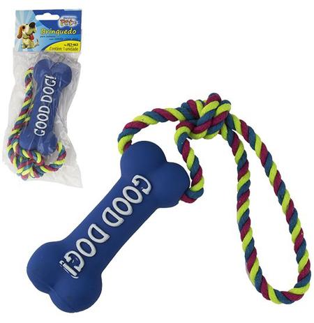 Kit 2 brinquedos para cachorro osso com corda e som - Western pet Menor preço em Kit 2 brinquedos para cachorro osso com corda e som - Western pet