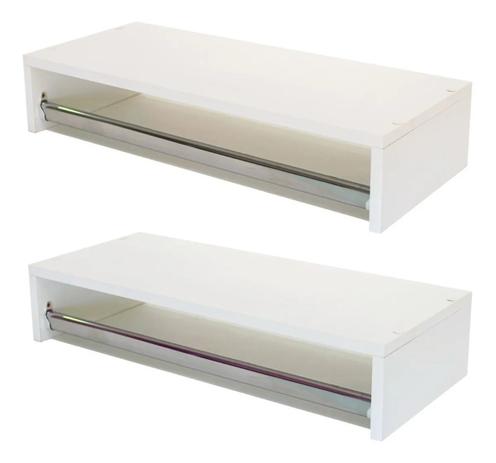 Kit 2 Cabideiros De Parede Arara Porta Roupas Quarto Closet - Decoraset Menor preço em Kit 2 Cabideiros De Parede Arara Porta Roupas Quarto Closet - Decoraset