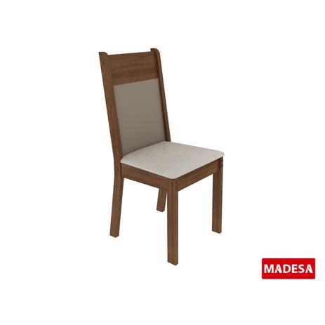 Kit 2 Cadeiras 4280 Madesa Rustic/Pérola Menor preço em Kit 2 Cadeiras 4280 Madesa Rustic/Pérola