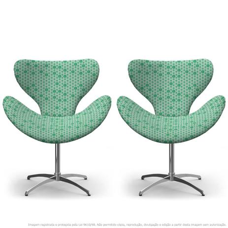 Kit 2 Cadeiras Egg Verde Colmeia Poltrona Decorativa com Base Giratória - Lubrano decor Menor preço em Kit 2 Cadeiras Egg Verde Colmeia Poltrona Decorativa com Base Giratória - Lubrano decor
