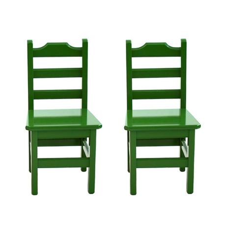 Kit 2 Cadeiras Pop Infantil de Madeira Maciça Verde - Flex mesas e cadeiras Menor preço em Kit 2 Cadeiras Pop Infantil de Madeira Maciça Verde - Flex mesas e cadeiras
