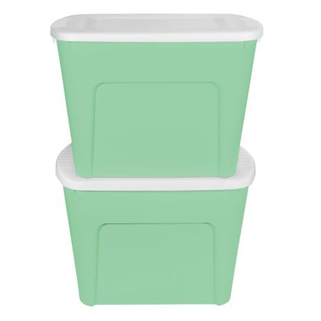 Kit 2 Caixas Organizadoras Decorativa 80 L Verde - Gardenlife é boa?