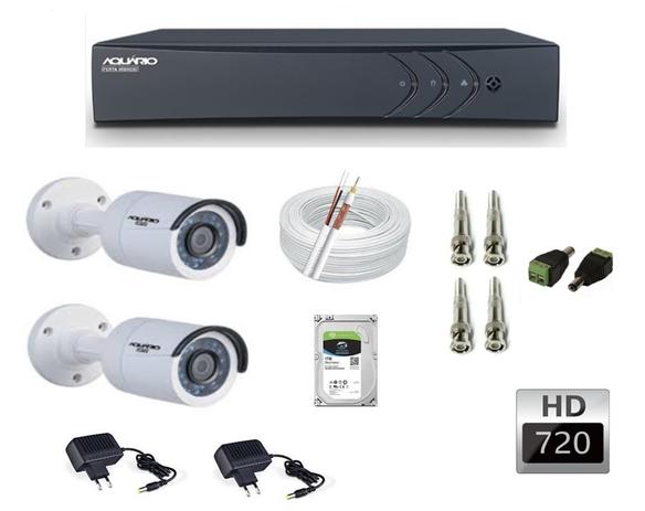 Kit 2 Câmeras Monitoramento 2,8mm HD + Dvr 4 Canais + Hd + Acessórios - Aquário Menor preço em Kit 2 Câmeras Monitoramento 2,8mm HD + Dvr 4 Canais + Hd + Acessórios - Aquário