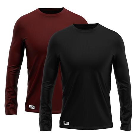 Kit 2 Camisetas Manga Longa MXC BRASIL Lisa Proteção Solar Térmica UV +50 Menor preço em Kit 2 Camisetas Manga Longa MXC BRASIL Lisa Proteção Solar Térmica UV +50