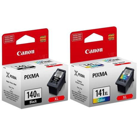 Kit 2 cartuchos de tinta canon pg140xl preto e cl141xl color - Refil de  Tinta - Magazine Luiza