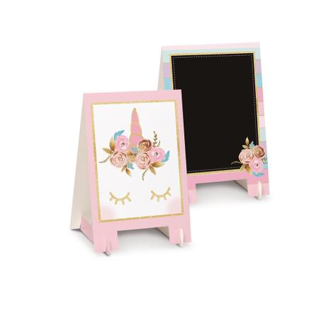Kit 2 Cavaletes Decoração Mesa Compose Unicórnio 25X16Cm - Cromus Menor preço em Kit 2 Cavaletes Decoração Mesa Compose Unicórnio 25X16Cm - Cromus