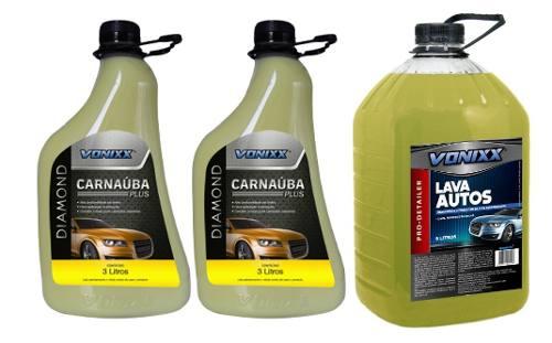 Kit 2 Cera Automotiva Carnaúba Plus 3l Lava Autos 5l Vonixx Menor preço em Kit 2 Cera Automotiva Carnaúba Plus 3l Lava Autos 5l Vonixx