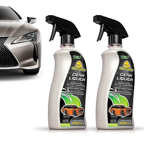 Kit 2 Cera Líquida AutoShine Menor preço em Kit 2 Cera Líquida AutoShine