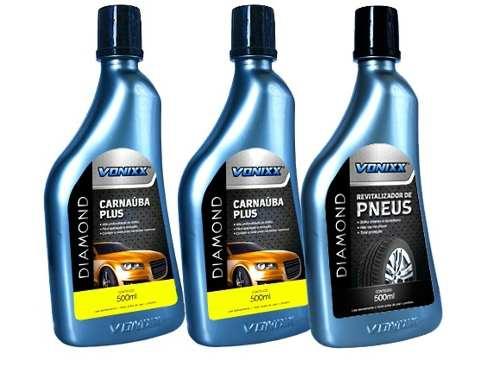 Kit 2 Ceras De Carnauba Plus E 1 Revitalizador De Pneus - Vonixx Menor preço em Kit 2 Ceras De Carnauba Plus E 1 Revitalizador De Pneus - Vonixx