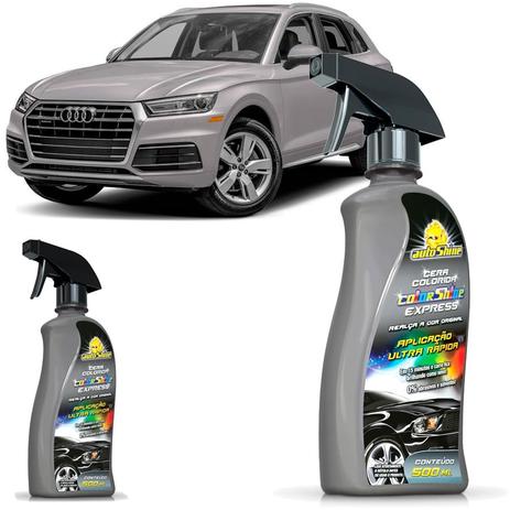 Kit 2 Ceras Liquida Colorida Express Prata 500ml Autoshine Menor preço em Kit 2 Ceras Liquida Colorida Express Prata 500ml Autoshine