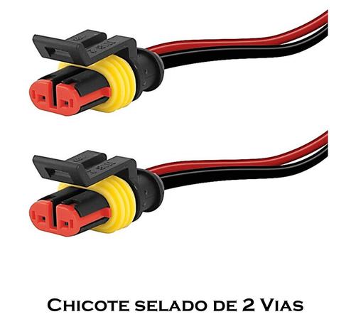 KIT 2 Chicote para Lanterna Automóvel Caminhão Ônibus com Conector Selado de 2 Vias - SILO Menor preço em KIT 2 Chicote para Lanterna Automóvel Caminhão Ônibus com Conector Selado de 2 Vias - SILO