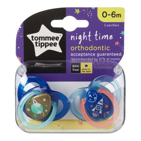 Kit 2 Chupetas Night Time Ortodôntica Tommee Tippee 0-6m - Multilaser Industrial S.a. Menor preço em Kit 2 Chupetas Night Time Ortodôntica Tommee Tippee 0-6m - Multilaser Industrial S.a.