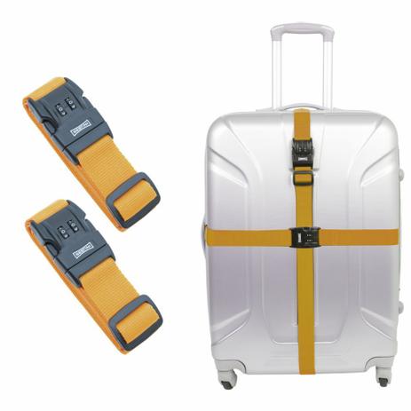 Kit 2 Cintas De Segurança C/Segredo P/Mala de Viagem Laranja Sestini Menor preço em Kit 2 Cintas De Segurança C/Segredo P/Mala de Viagem Laranja Sestini