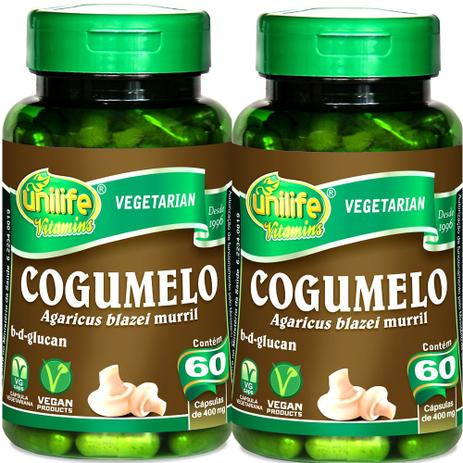 Kit 2 Cogumelo Agaricus Blazei Murril 120 Cápsulas Unilife Menor preço em Kit 2 Cogumelo Agaricus Blazei Murril 120 Cápsulas Unilife