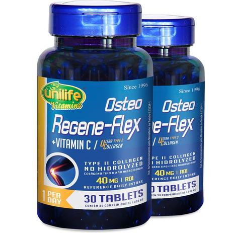 Kit 2 colágeno tipo 2 40mg unilife regeneflex osteo Menor preço em Kit 2 colágeno tipo 2 40mg unilife regeneflex osteo