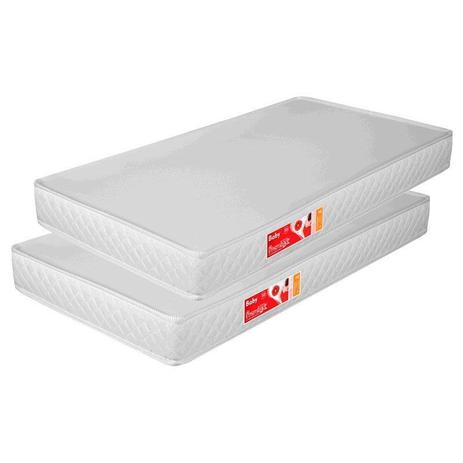 Kit 2 Colchões Liso Para Berço 130x70x10 cm D18 Branco - Prorelax Menor preço em Kit 2 Colchões Liso Para Berço 130x70x10 cm D18 Branco - Prorelax