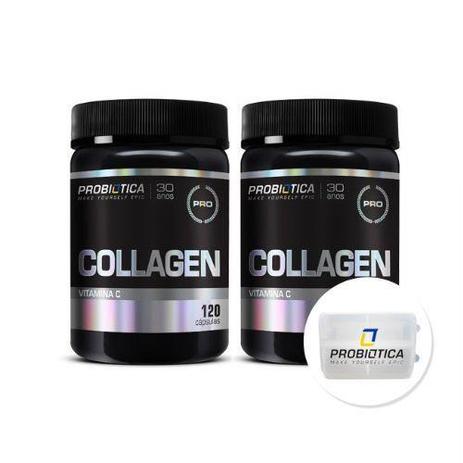 Kit 2 Collagen C - 120 Cápsulas + Porta Cáps - Probiótica é boa?