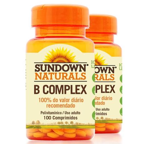 Kit 2 Complexo B Sundown 100 Comprimidos - Sundown naturals vitaminas Menor preço em Kit 2 Complexo B Sundown 100 Comprimidos - Sundown naturals vitaminas
