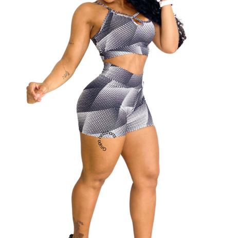 conjunto short cintura alta