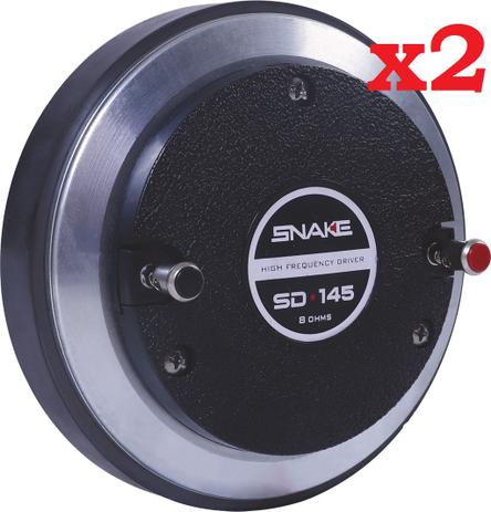 Kit 2 Driver Titanium Snake Sd145 75/150w 2,8khz 18db 1pol Menor preço em Kit 2 Driver Titanium Snake Sd145 75/150w 2,8khz 18db 1pol