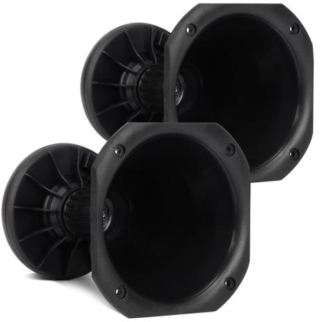 Menor preço em Kit 2 Drivers Champion 200W RMS 8 Ohms Trio Fenólico + 2 Cornetas Curtas Musicall - Prime