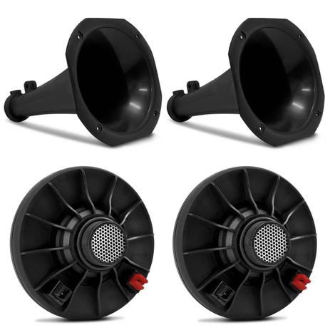 Kit 2 Drivers Champion DRV-500 Profissional 200W RMS 8 Ohms + 2 Cornetas Longas Musicall Preta - Kit Som E Vídeo Menor preço em Kit 2 Drivers Champion DRV-500 Profissional 200W RMS 8 Ohms + 2 Cornetas Longas Musicall Preta - Kit Som E Vídeo