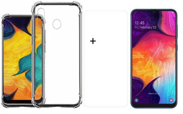 Kit 2 em 1 Capinha Anti Shock Samsung Galaxy A30 + Película de Gel - M3 Menor preço em Kit 2 em 1 Capinha Anti Shock Samsung Galaxy A30 + Película de Gel - M3