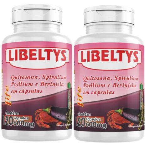Kit 2 Emagrecedor Libeltys - Quitosana Spirulina Psyllium e Berinjela 240 Cápsulas Melcoprol Menor preço em Kit 2 Emagrecedor Libeltys - Quitosana Spirulina Psyllium e Berinjela 240 Cápsulas Melcoprol