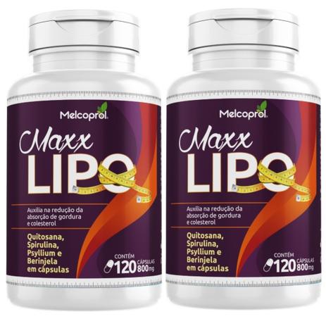 Kit 2 Emagrecedor Maxx Lipo 240 Cápsulas 800mg Melcoprol Menor preço em Kit 2 Emagrecedor Maxx Lipo 240 Cápsulas 800mg Melcoprol