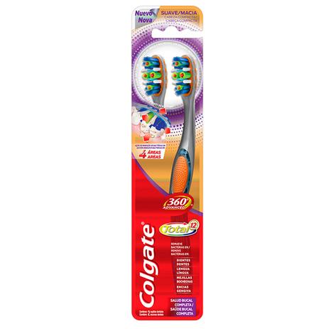 Kit 2 Escova Dental Colgate 360 Advanced Total 12 Menor preço em Kit 2 Escova Dental Colgate 360 Advanced Total 12