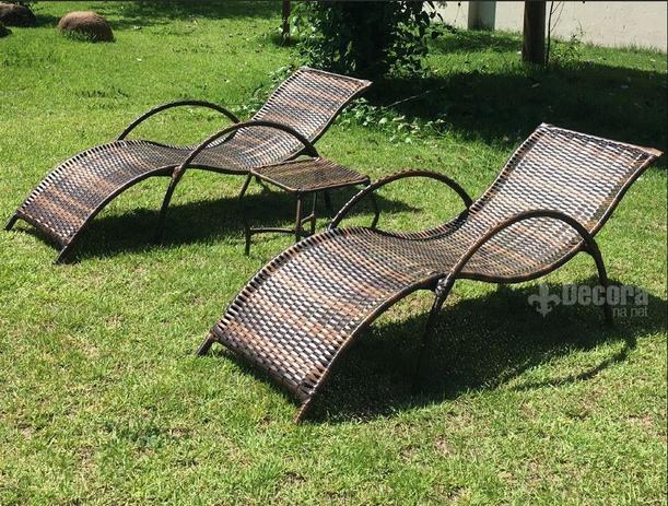 Kit 2 Espreguiçadeiras Paris Com Mesa de Centro Reforçada - Decora Menor preço em Kit 2 Espreguiçadeiras Paris Com Mesa de Centro Reforçada - Decora