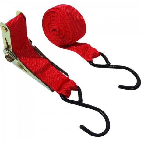 KIT 2 Fitas C/ Catraca Emborrachada 680kg 4,5m Vermelho MULT - Multilaser Menor preço em KIT 2 Fitas C/ Catraca Emborrachada 680kg 4,5m Vermelho MULT - Multilaser