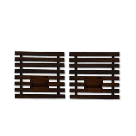 Kit 2 Floreira Jardim Vertical Madeira 50 x 50cm Imbuia - Decore fácil Menor preço em Kit 2 Floreira Jardim Vertical Madeira 50 x 50cm Imbuia - Decore fácil
