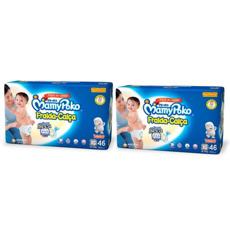 Menor preço em Kit 2 FRALDAS CALÇA  Mamypoko XG - HIPER 92 Unidades - Tecnologia Japonesa