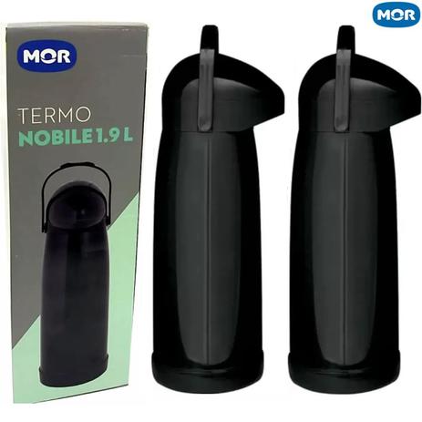 Kit 2 Garrafa Térmica Café Água De Pressão Mor Nobile 1.9l Atacado Menor preço em Kit 2 Garrafa Térmica Café Água De Pressão Mor Nobile 1.9l Atacado