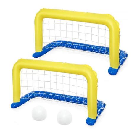Kit 2 Gol Trave Futebol Polo Inflável Bola Piscina 1,42M - Bestway Menor preço em Kit 2 Gol Trave Futebol Polo Inflável Bola Piscina 1,42M - Bestway