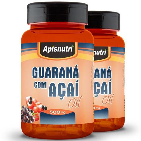 Kit 2 Guaraná com Açaí 500mg Oil Apisnutri 60 Cápsulas Menor preço em Kit 2 Guaraná com Açaí 500mg Oil Apisnutri 60 Cápsulas